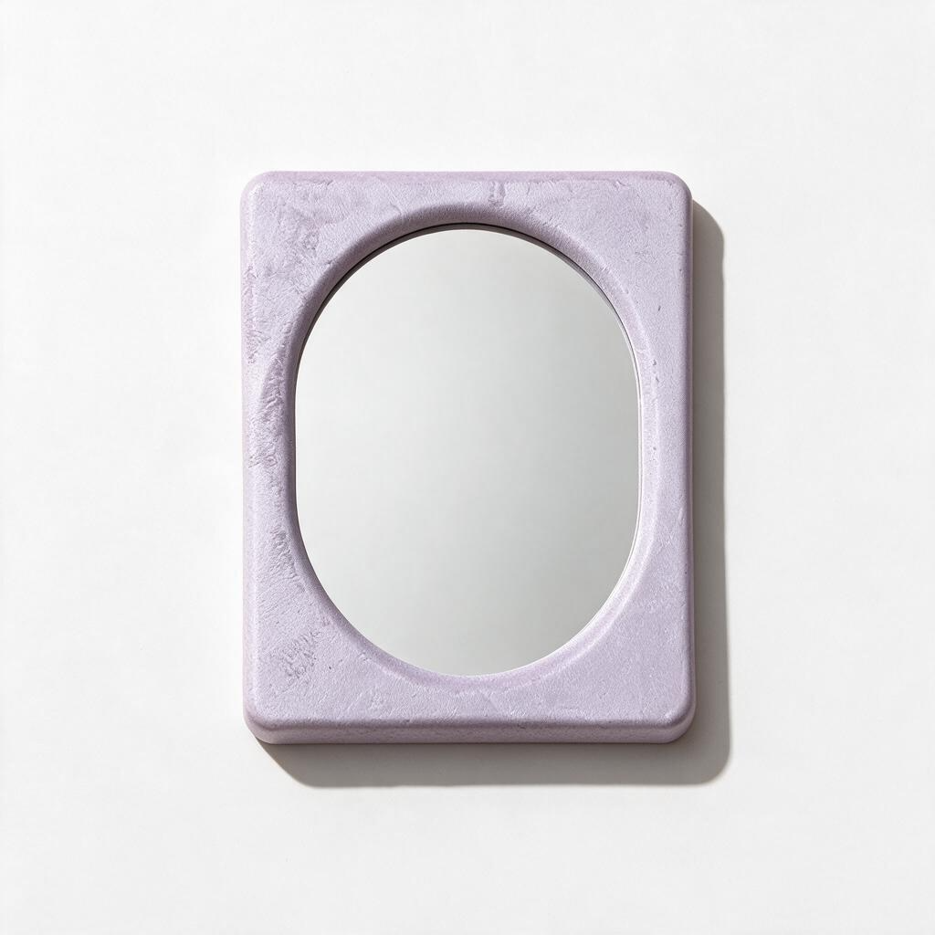 Badgley Mischka Lavender Velvet Tabletop Mirror 9" x 11"