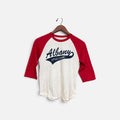 Sport-Tek Youth "Albany Little League" Red 3/4-Sleeve Raglan Baseball T-Shirt Size: S