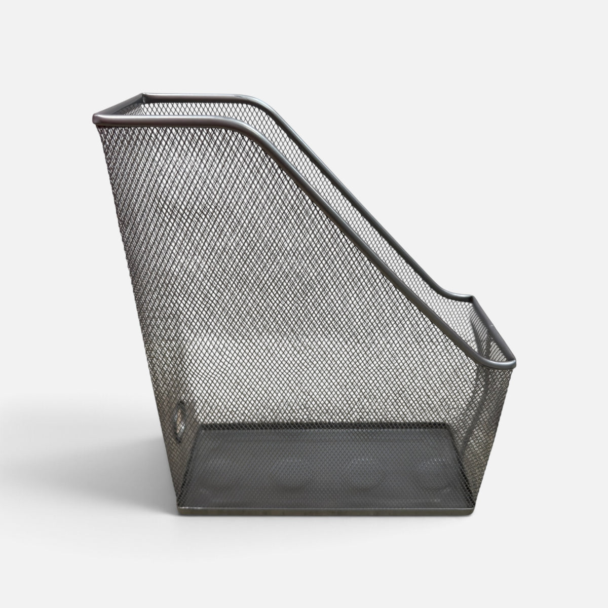 Metal Mesh Magazine File Holder Silver