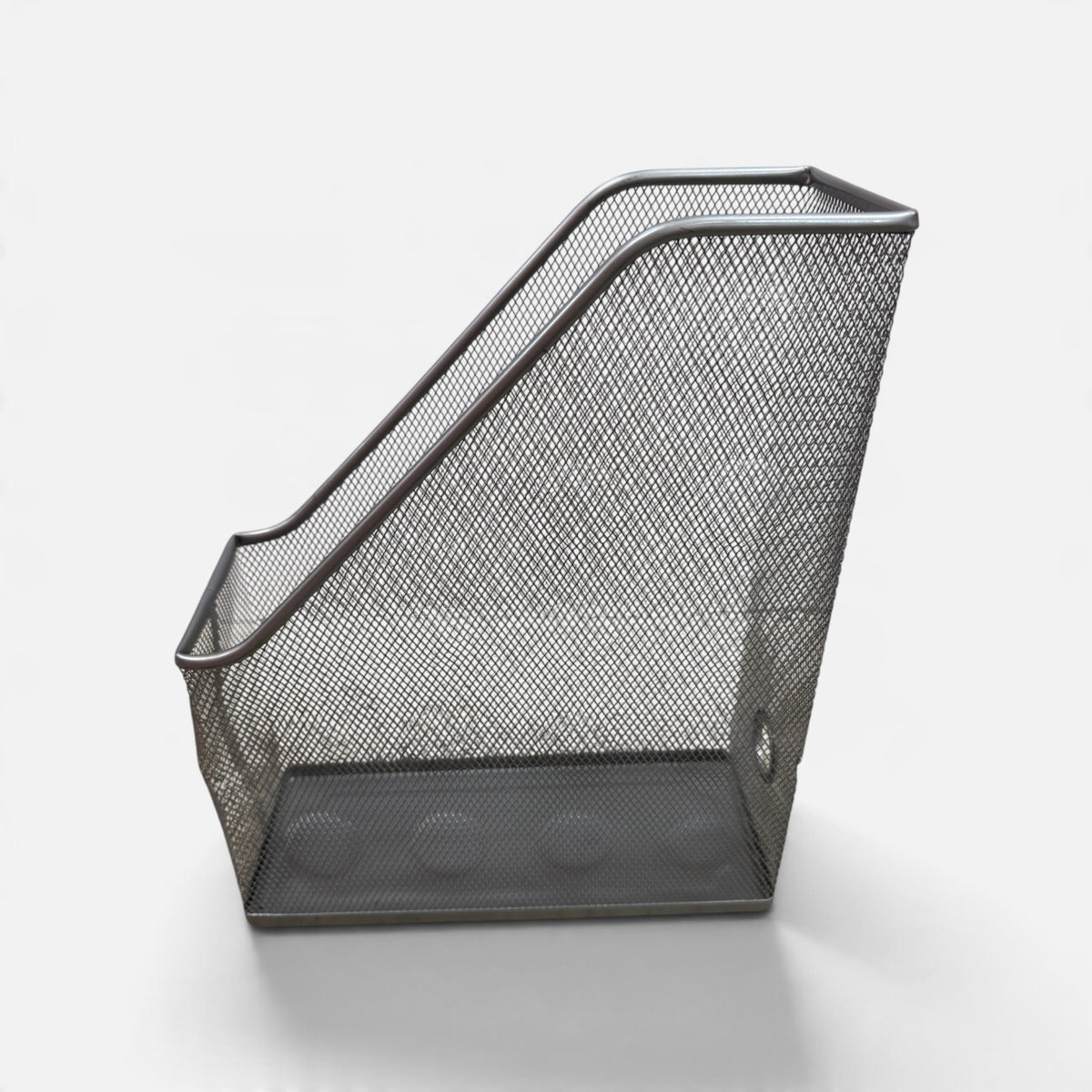 Metal Mesh Magazine File Holder Silver