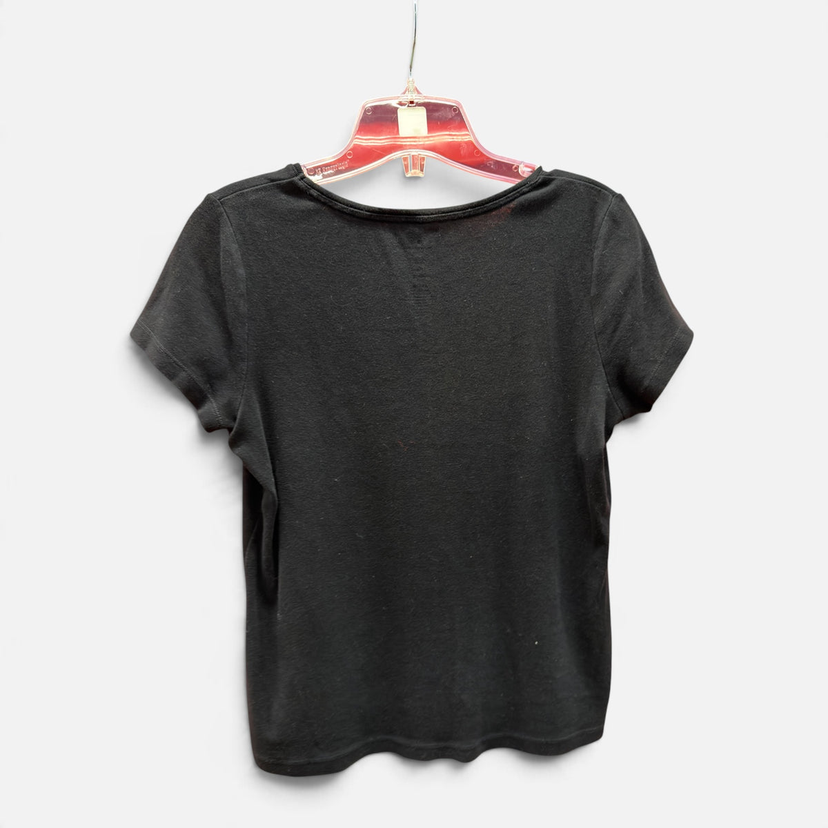 St. John's Bay Womens Crew Neck Short Sleeve T-Shirt Black Size: PS