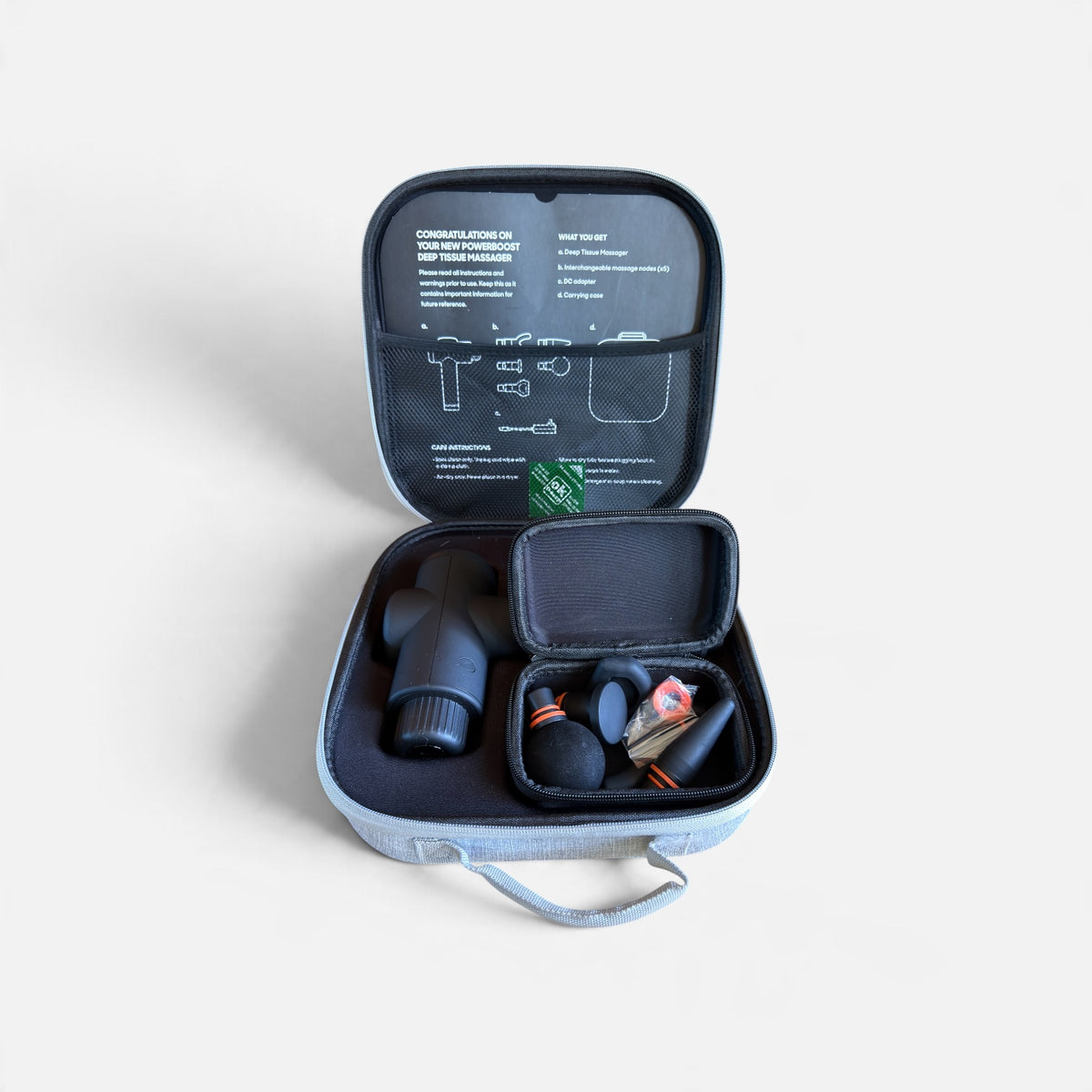 Sharper Image Power Percussion Deep Tissue Massager Set - Black