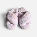 Joyspun Women's Faux Fur X-Band Slippers Pink Size: 8