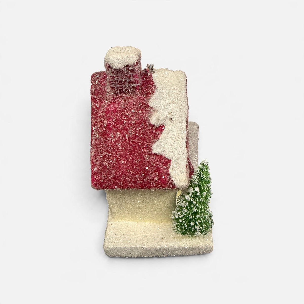 Vintage-style Putz Christmas Mini House 4"H