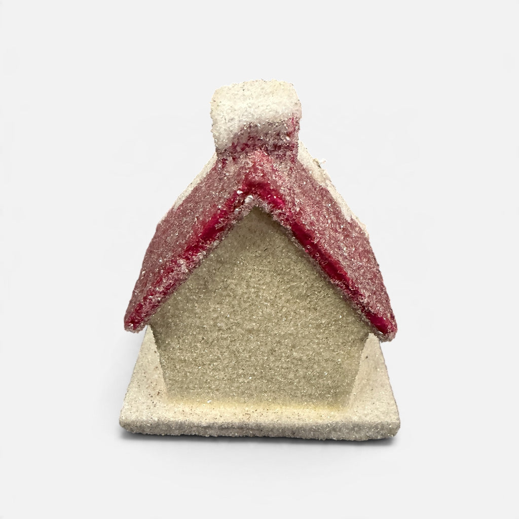 Vintage-style Putz Christmas Mini House 4"H