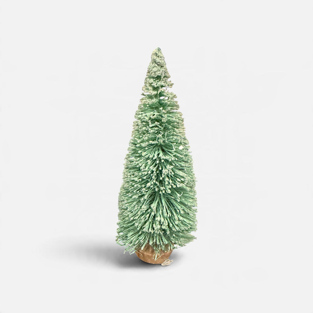 Mini Christmas Tree with Wood Base  4"H