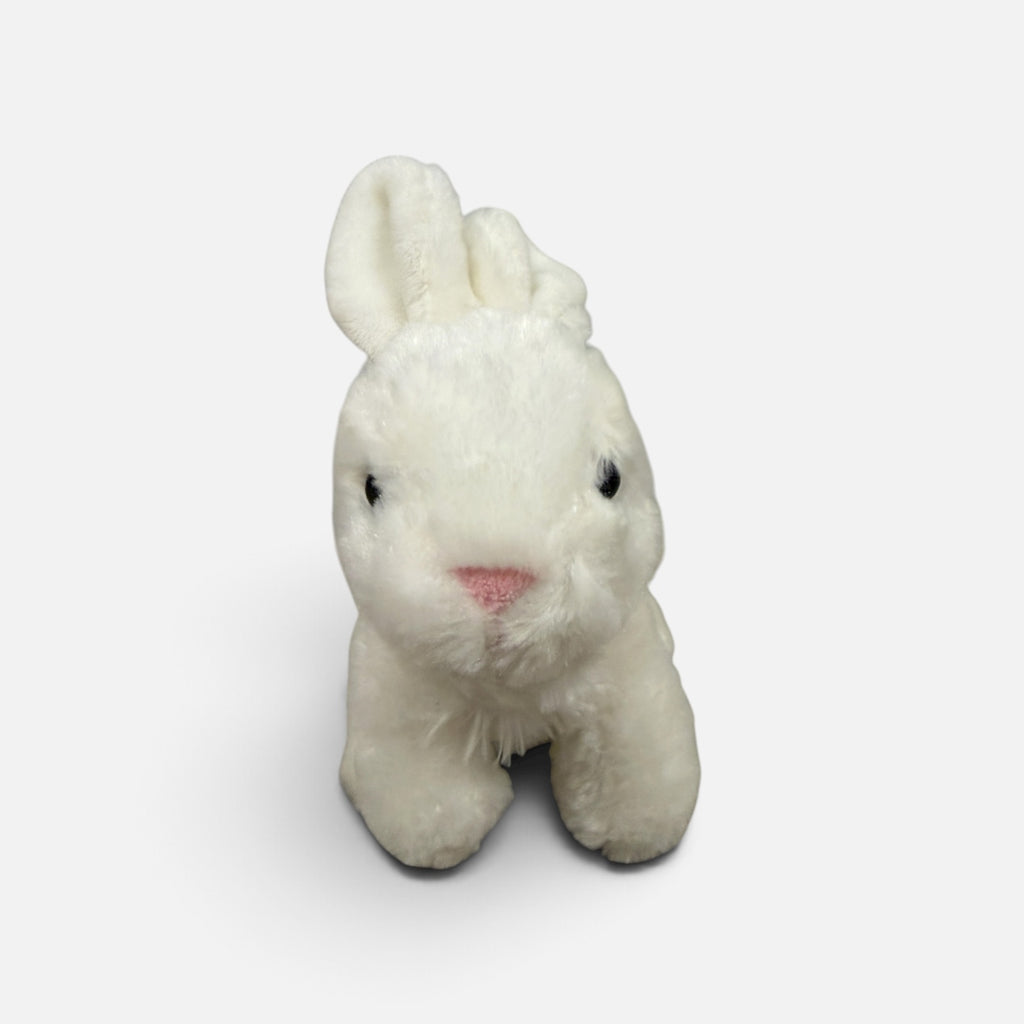 Vintage 7" Fluffy White Bunny Plush