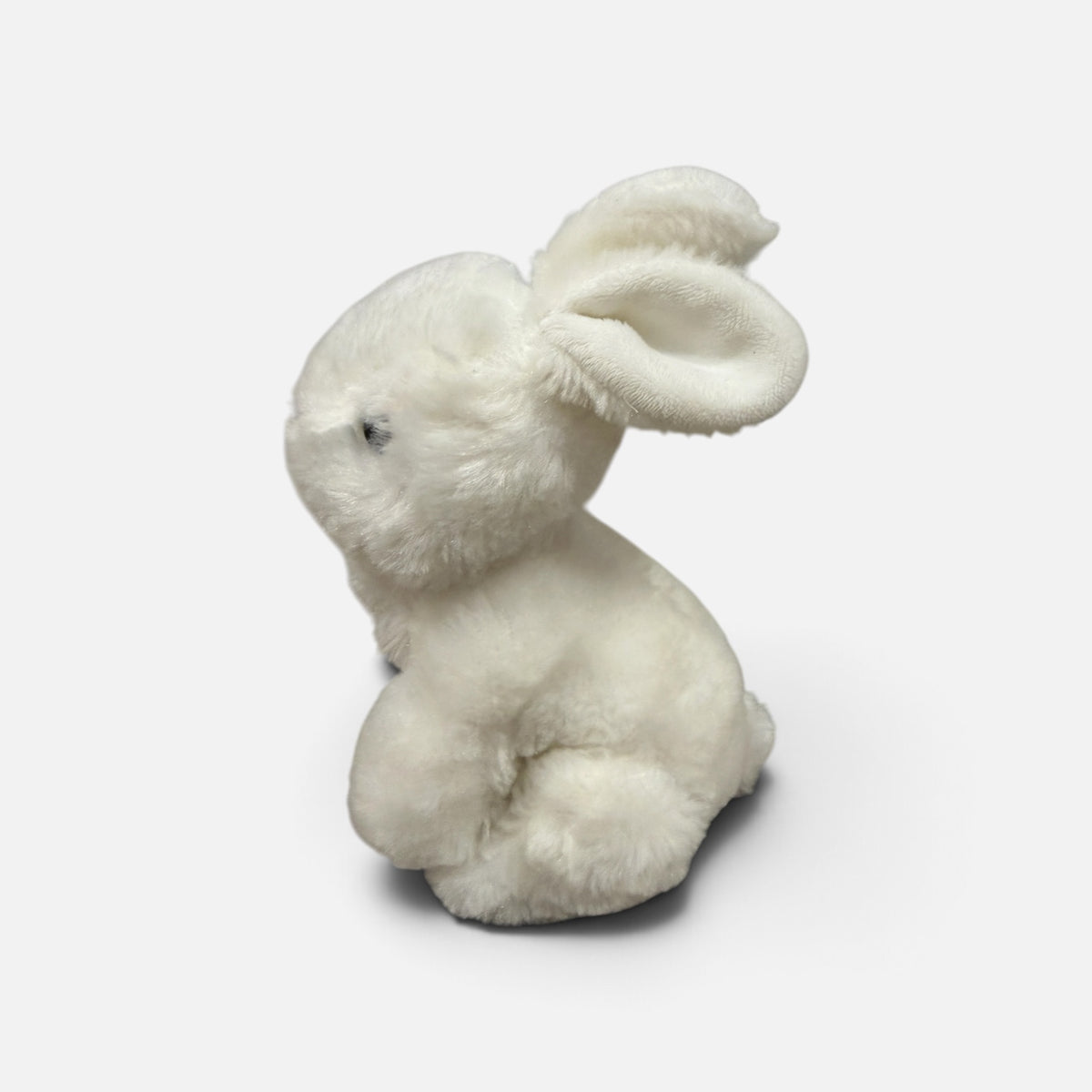 Vintage 7" Fluffy White Bunny Plush