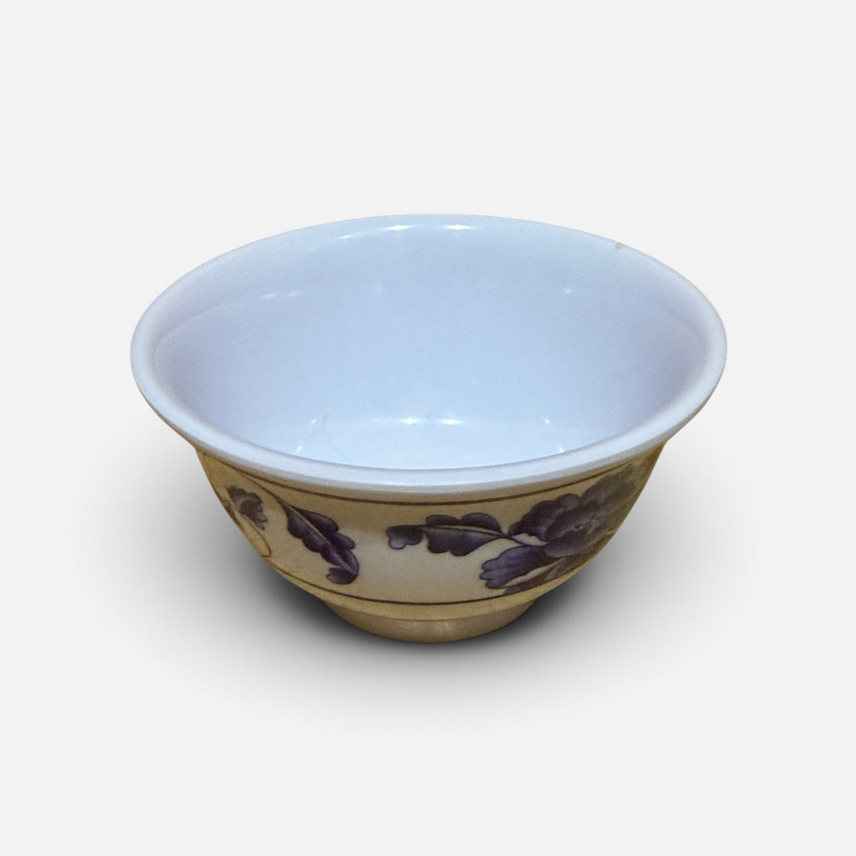 Set of 3 Thunder Group Blue and White Floral-Patterned Melamine Dinnerware