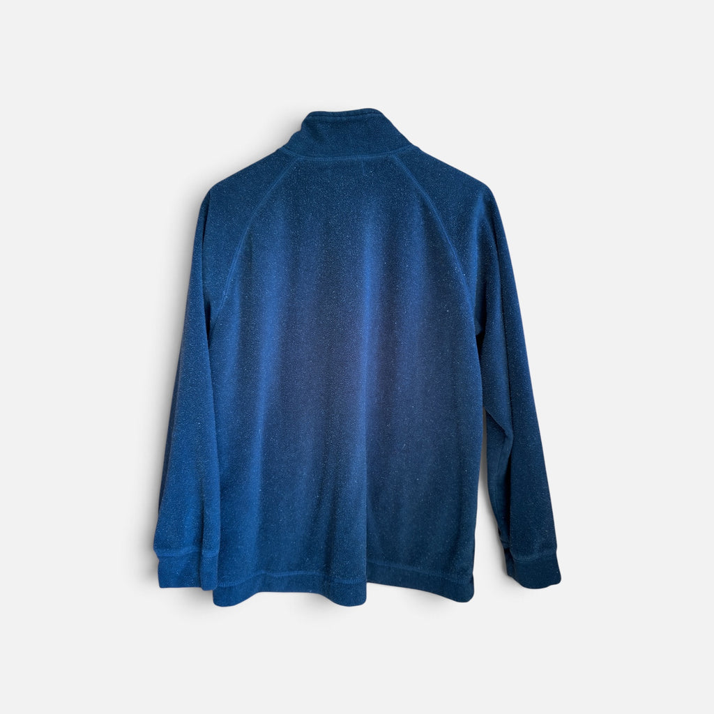 Johnwan Men's Classic Full-zip Navy Blue Fleece Jacket Size: XL