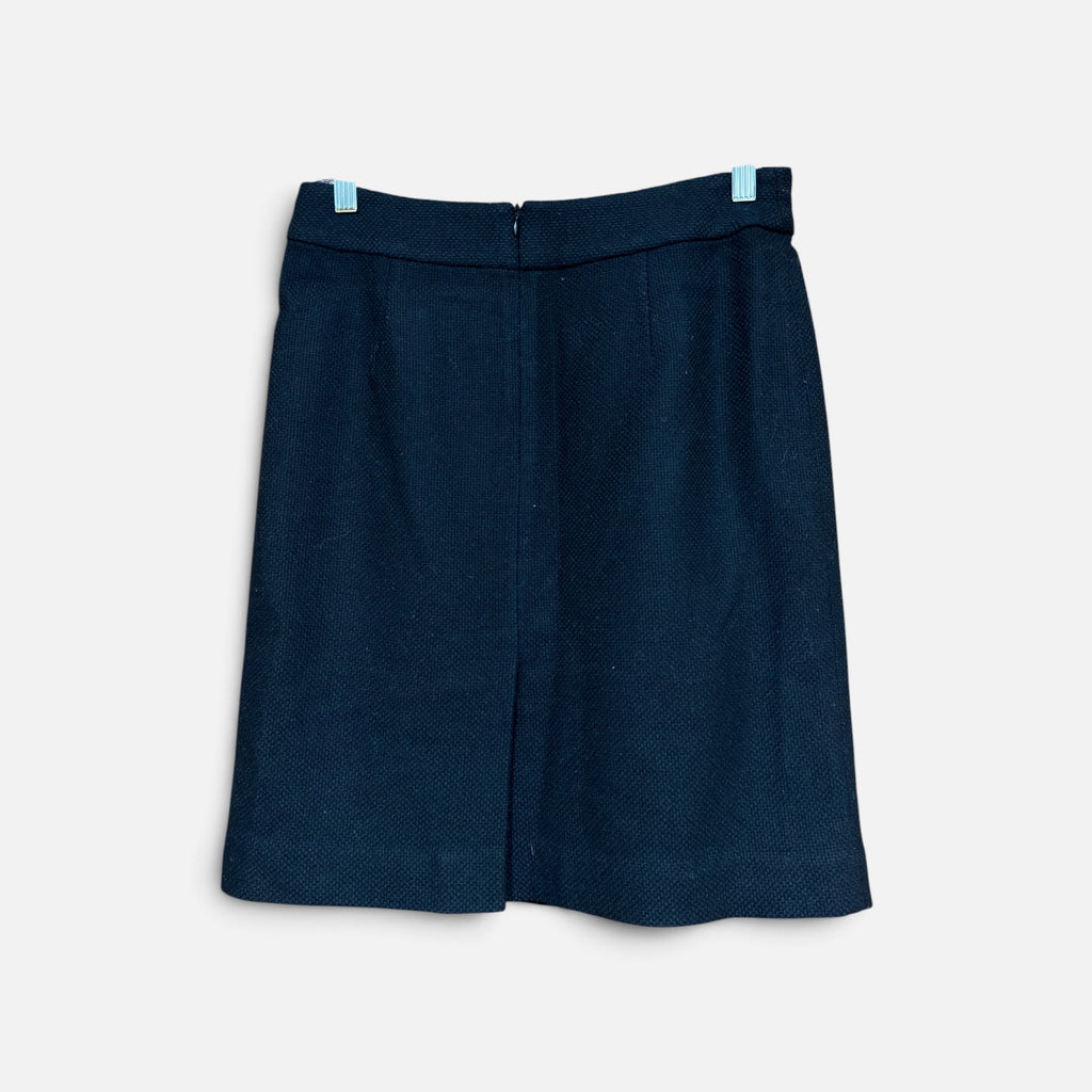 Black Wool Classic Short A Line Skirt Size 4