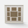 Pottery Barn Wood Gallery 9-Opening Frame - Mixed Photo Sizes White 25" x 25"