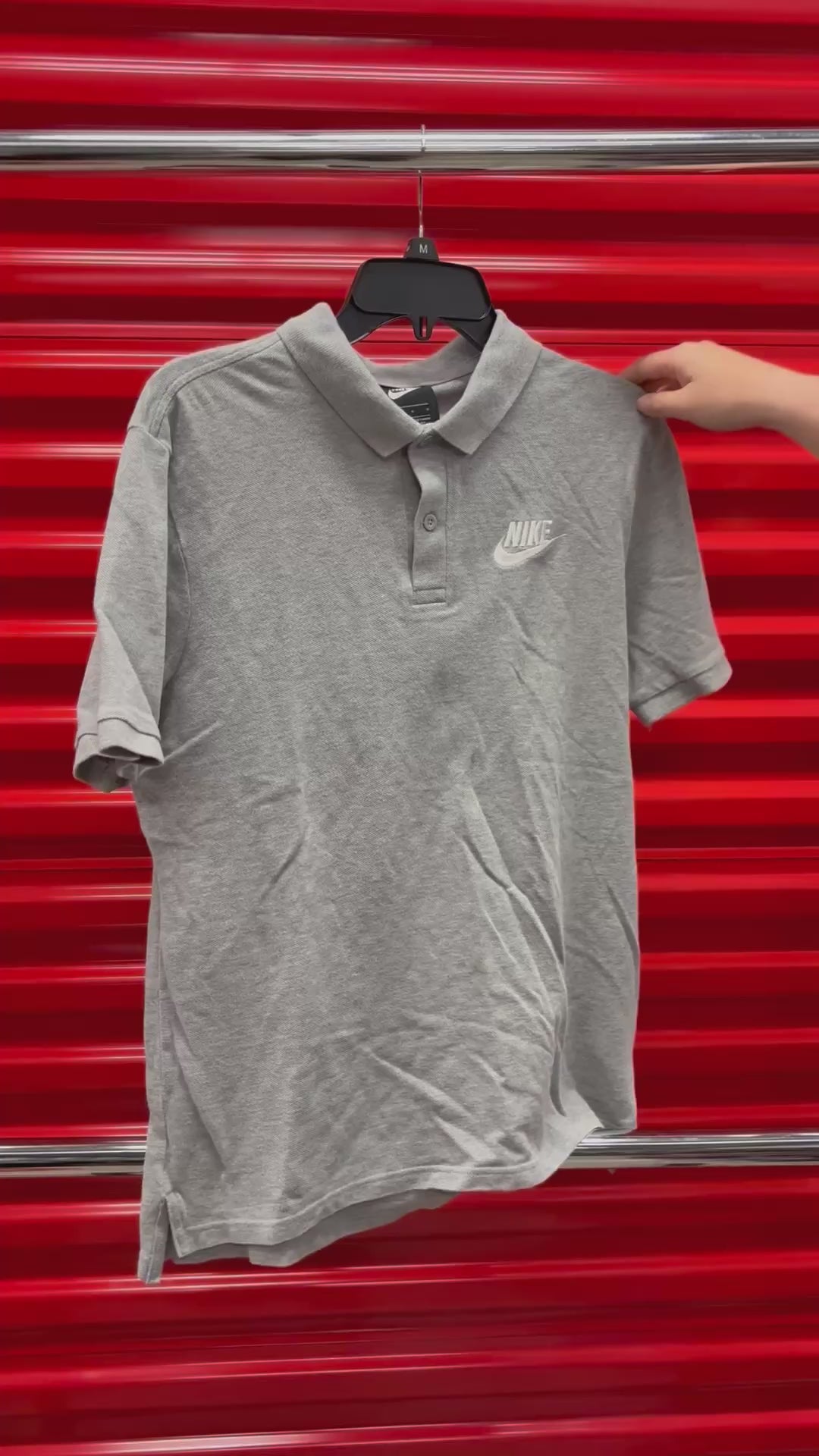 Nike Men's Polo Gray Size: L