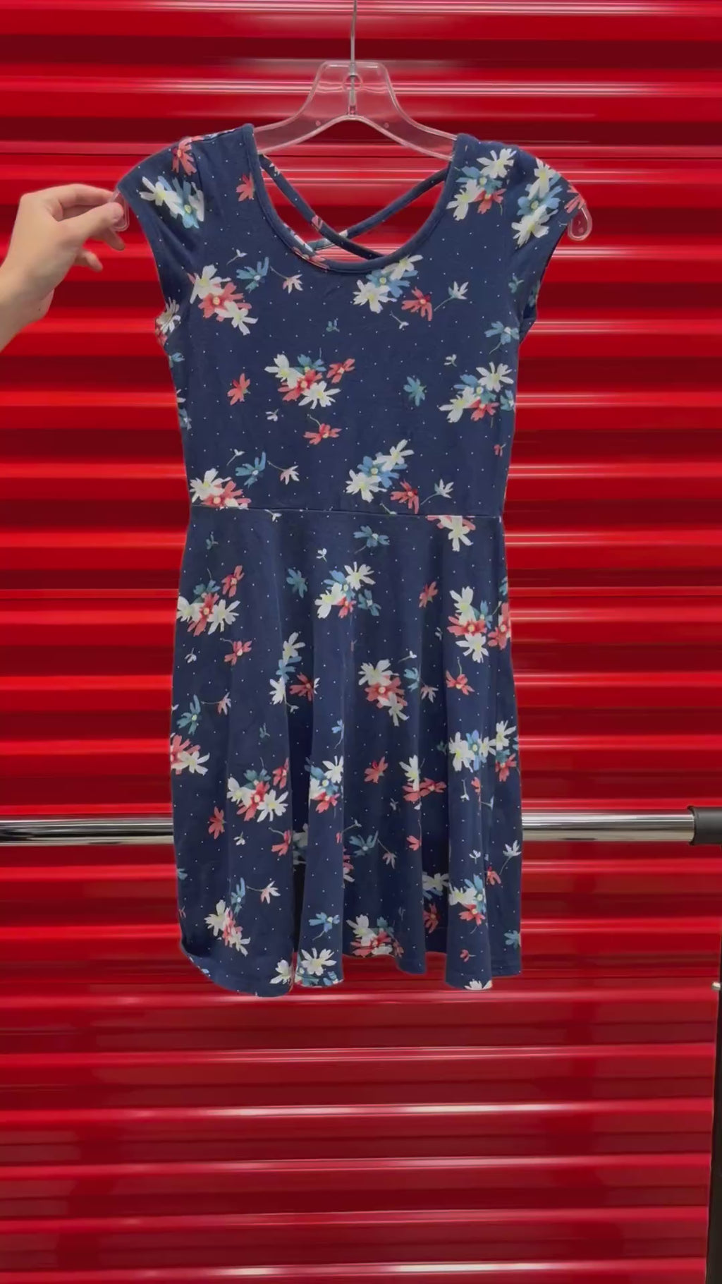 SO Blue Floral Dress Size: S