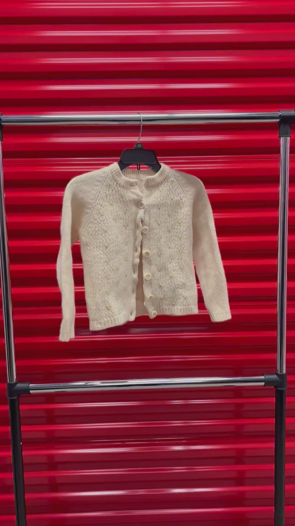 Girl's Hand Knit Cardigan Size: 4-6yrs