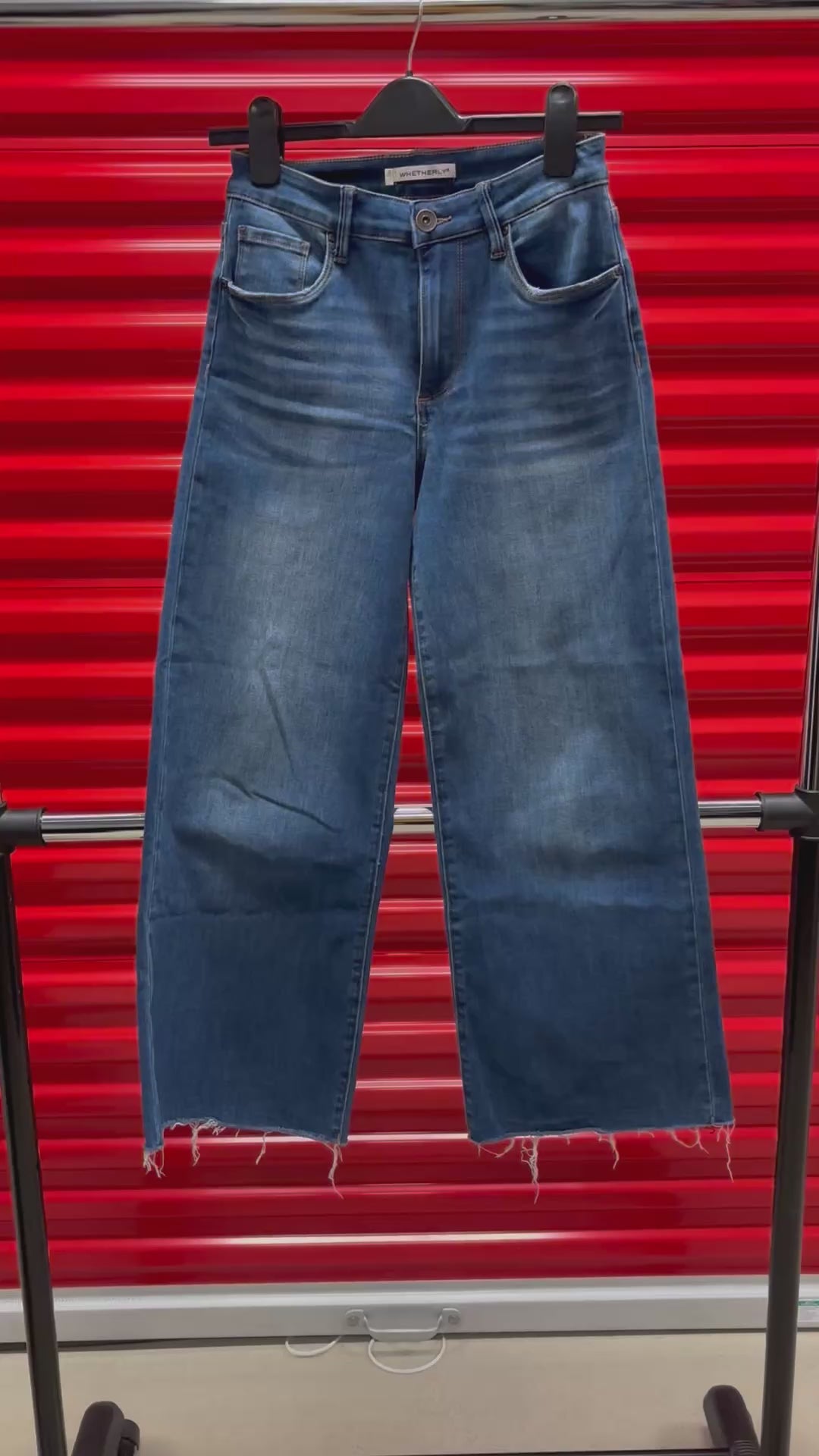 Whetherly High Waist Wide Leg Jeans Size: 25