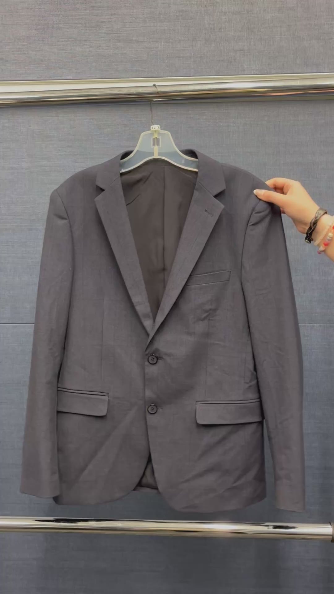 Men's Wool Navy Blazer Size: 48
