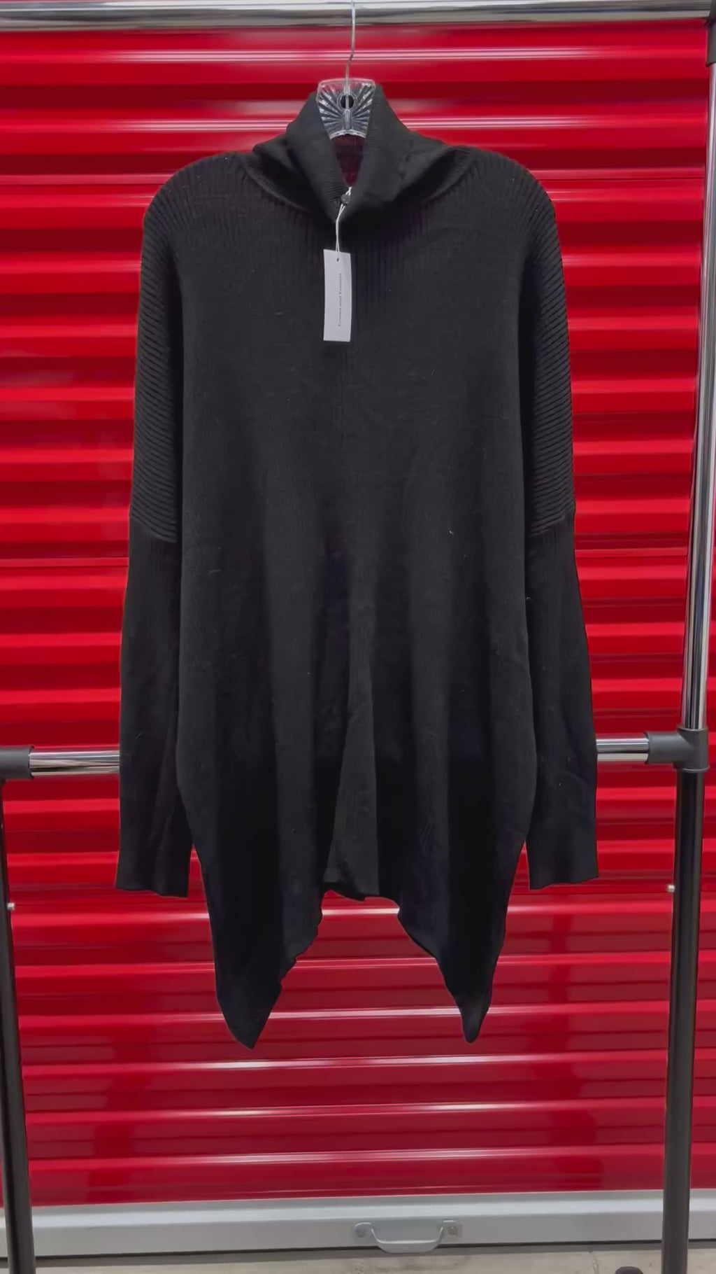 Women's Lovers & Friends Black Oversized Sweater Size: L