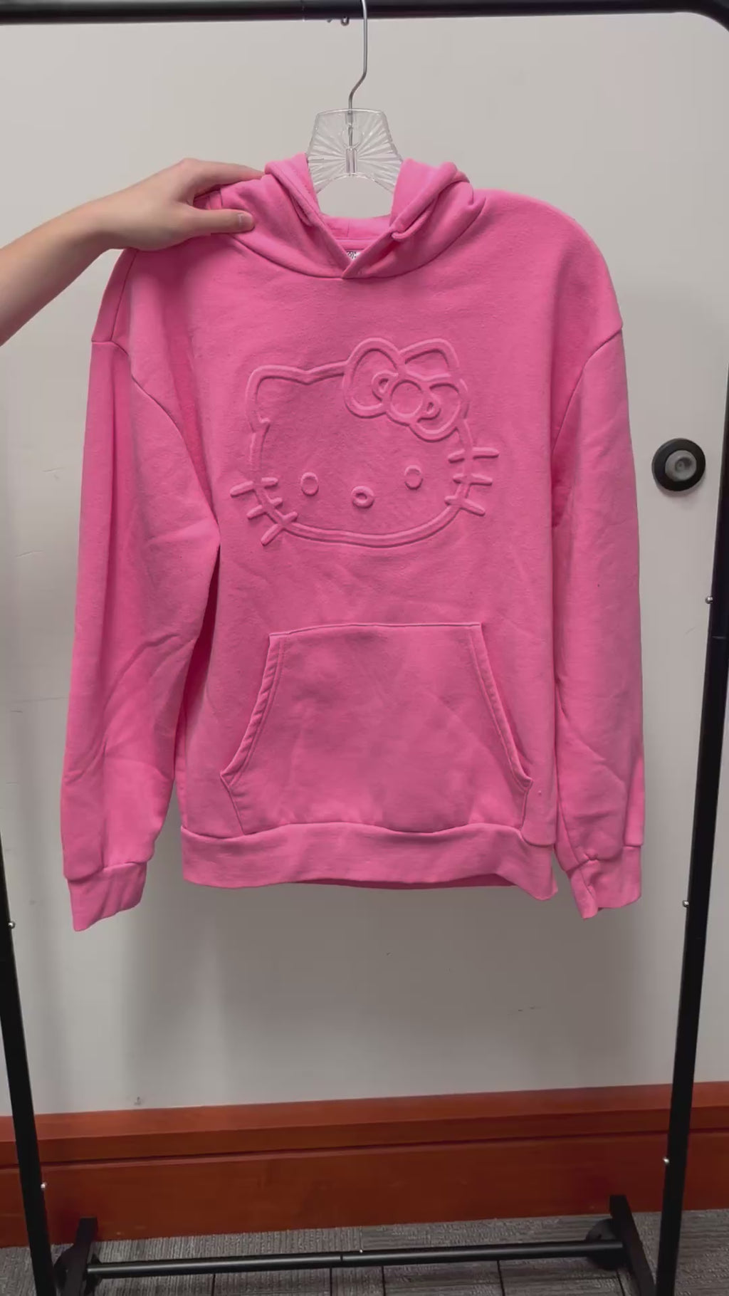 Aeropostale Hello Kitty Embossed Face Pullover Hoodie Size: S