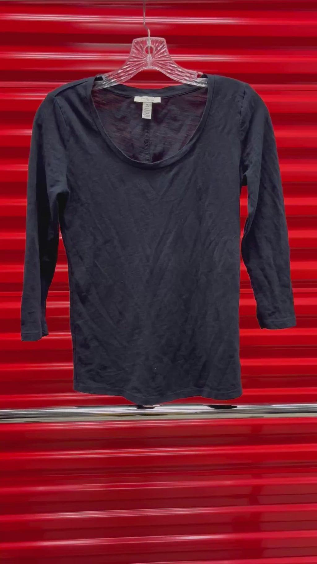 Daily Ritual Women's Long-Sleeve Scoop Neck T-Shirt Size:XS