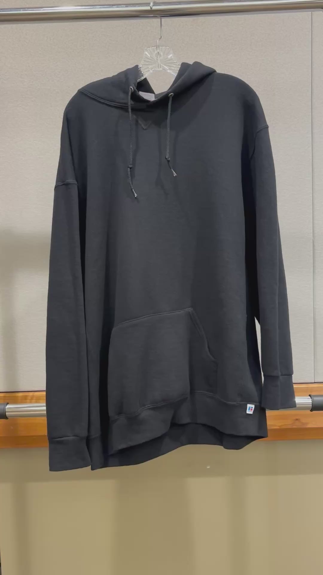 Russell Athletic Men's Black Hoodie Sweatshirt Size: XXL