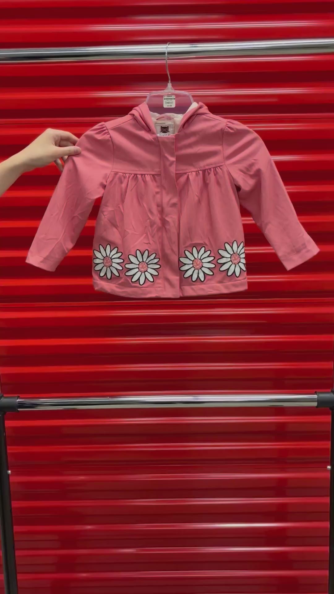 Gymboree "Kitty in Pink" Hooded Fleece Lined Raincoat Size: 3T