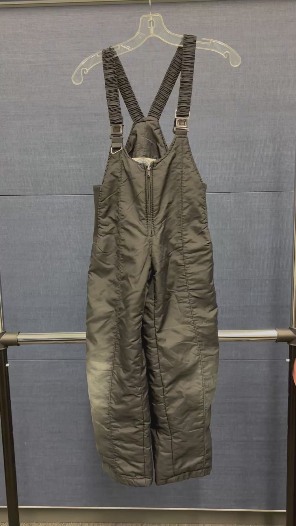 Youth Black Ski Bibs Size: YM