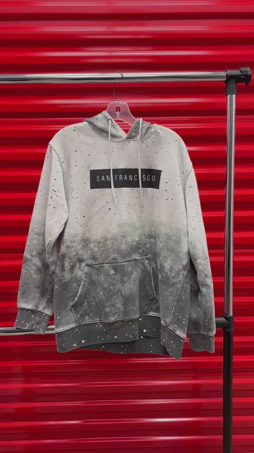 San Francisco Hoodie - Galaxy Print Black & White Size: L