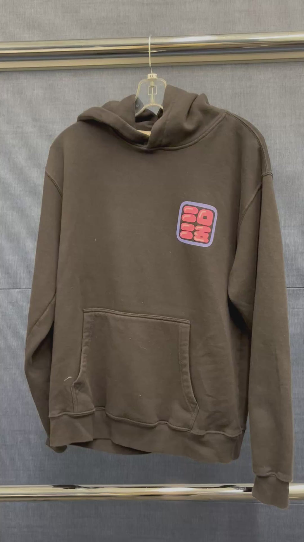 Women's Black Graphic Hoodie Size: L