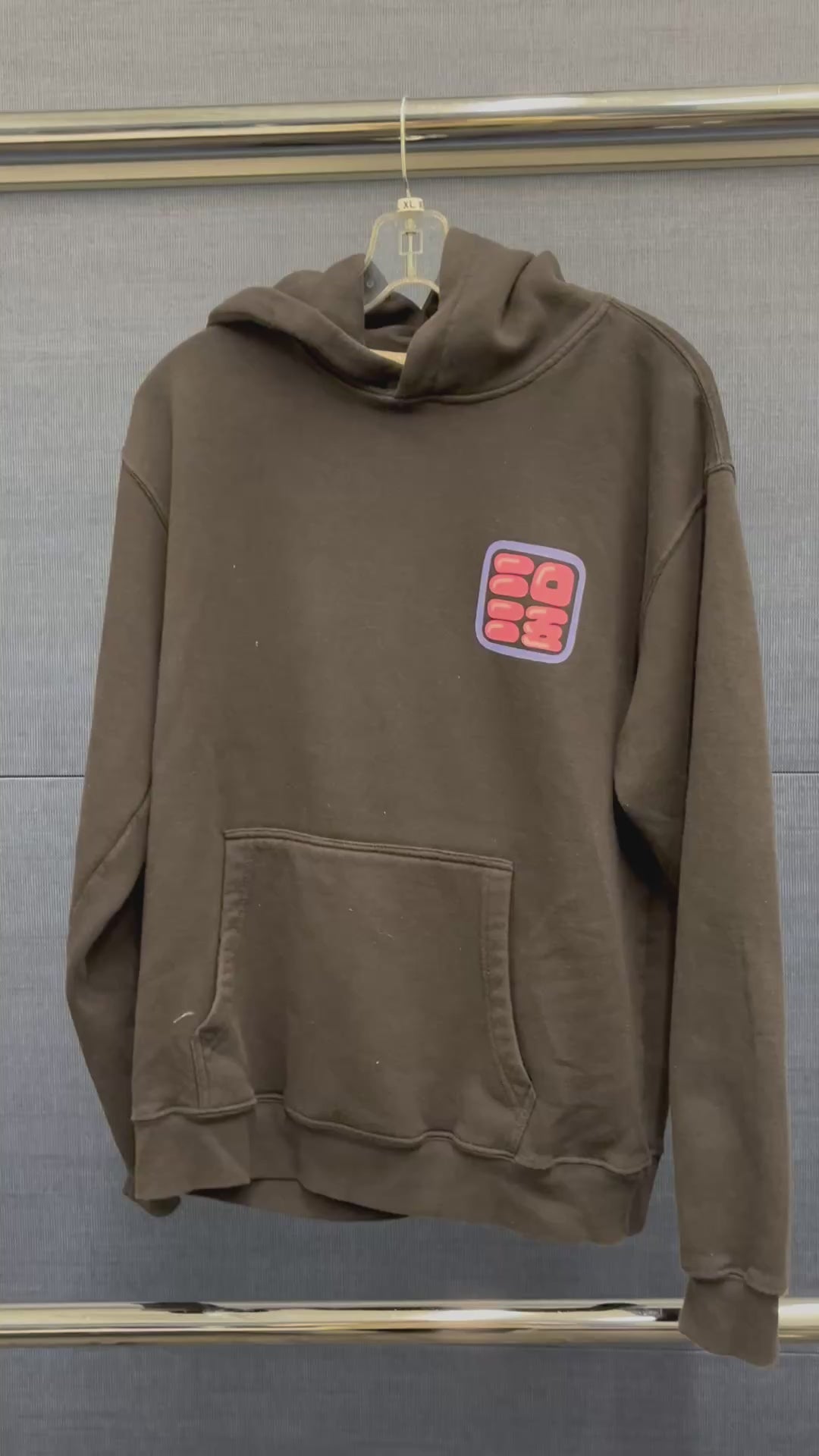 Women's Black Graphic Hoodie Size: L