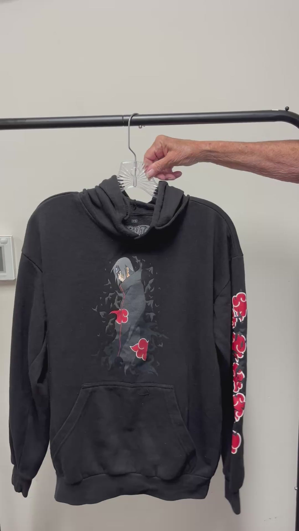 Black Naruto Shippuden Hoodie Size: XS