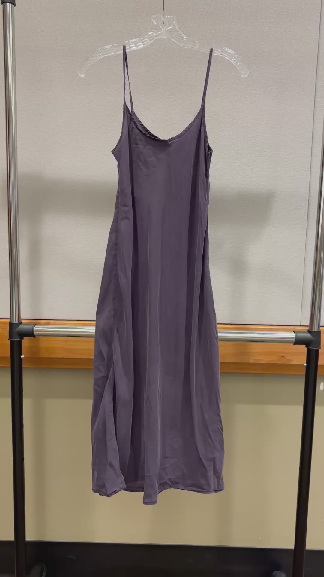 Purple Silk Long Dress Size: XS