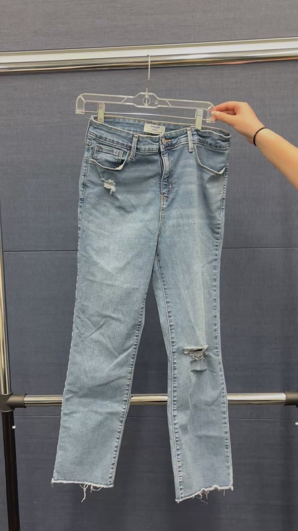 Women's Levis High-Rise Ankle Straight Jeans Size:10
