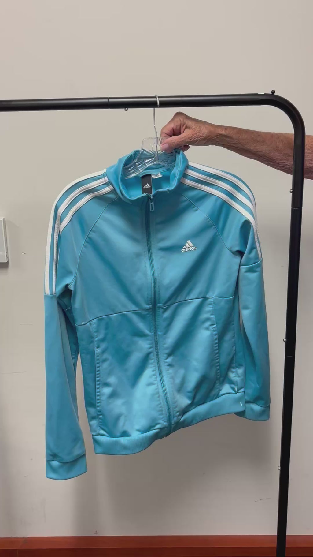 Women's Adidas Track Jacket Light Blue Size: S