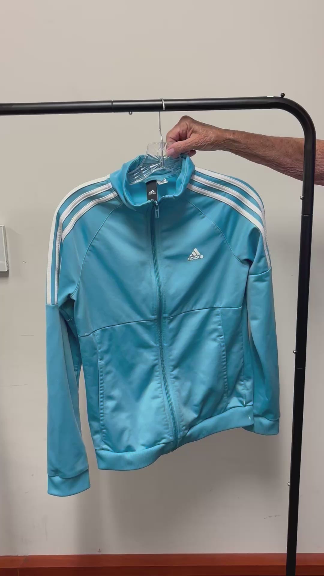 Women's Adidas Track Jacket Light Blue Size: S