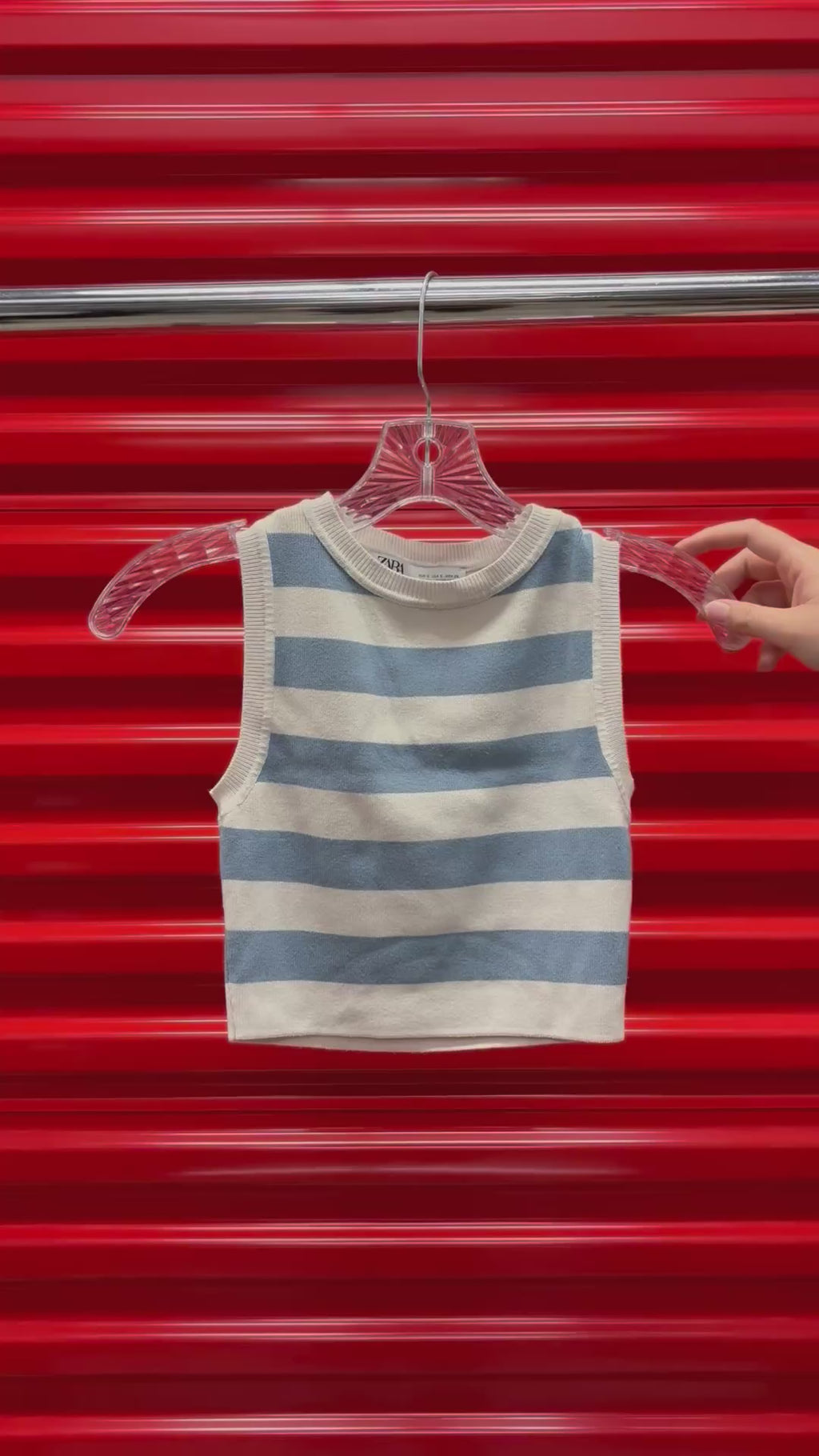Zara Striped Knit Top Size: S