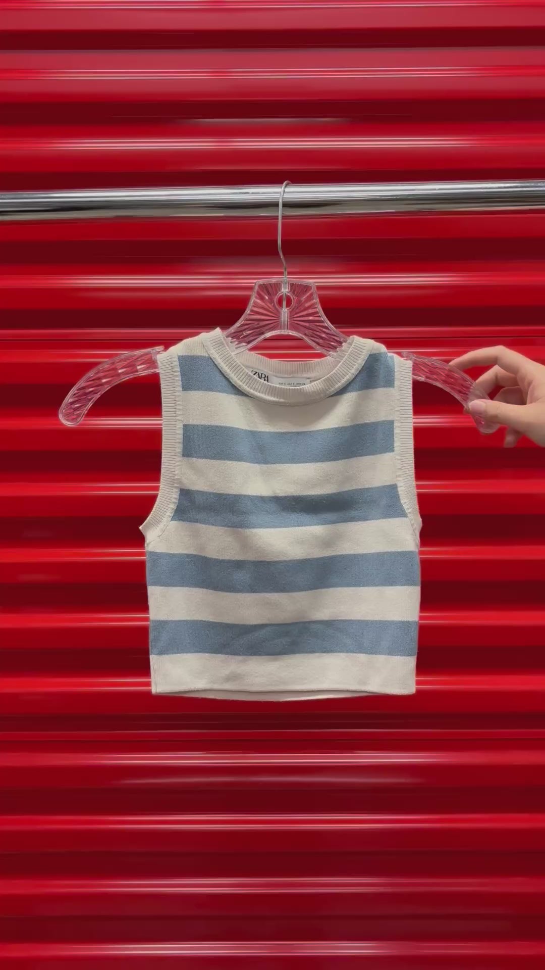 Zara Striped Knit Top Size: S