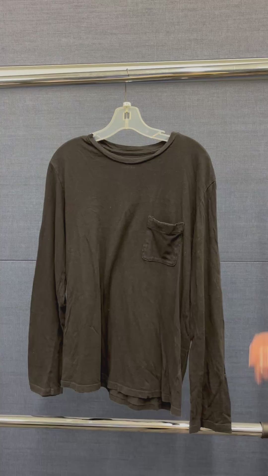 Goodfellow Men's Long Sleeve T-Shirt Black Size: M