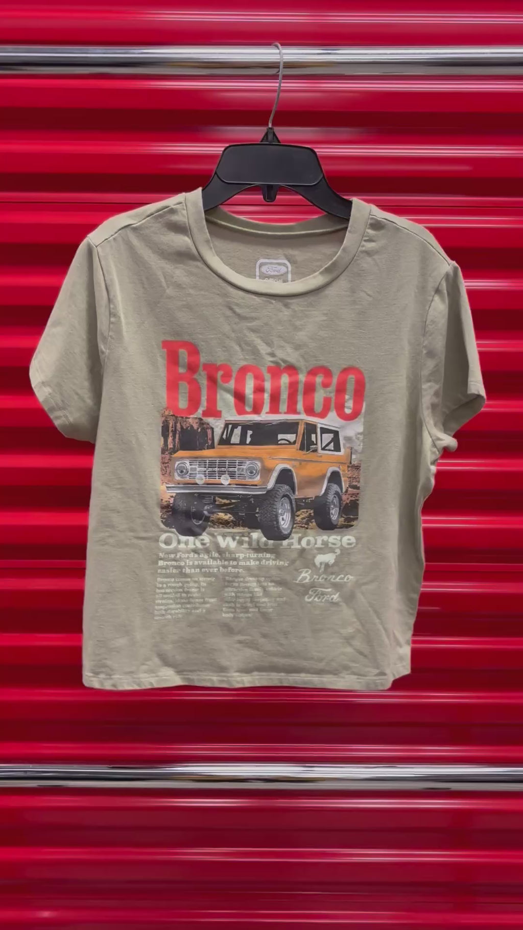 Women's Ford Bronco Graphic T-shirt "One Wild Horse" Size: XL