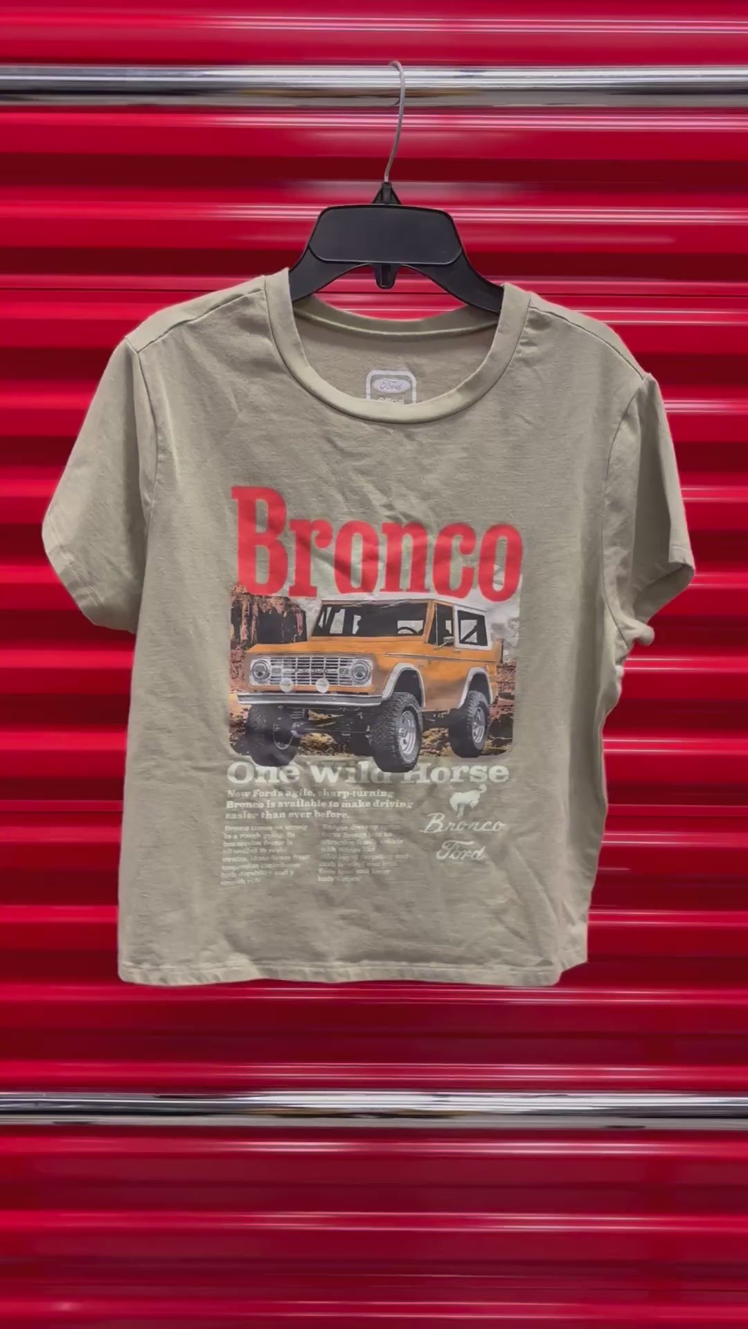 Women's Ford Bronco Graphic T-shirt "One Wild Horse" Size: XL