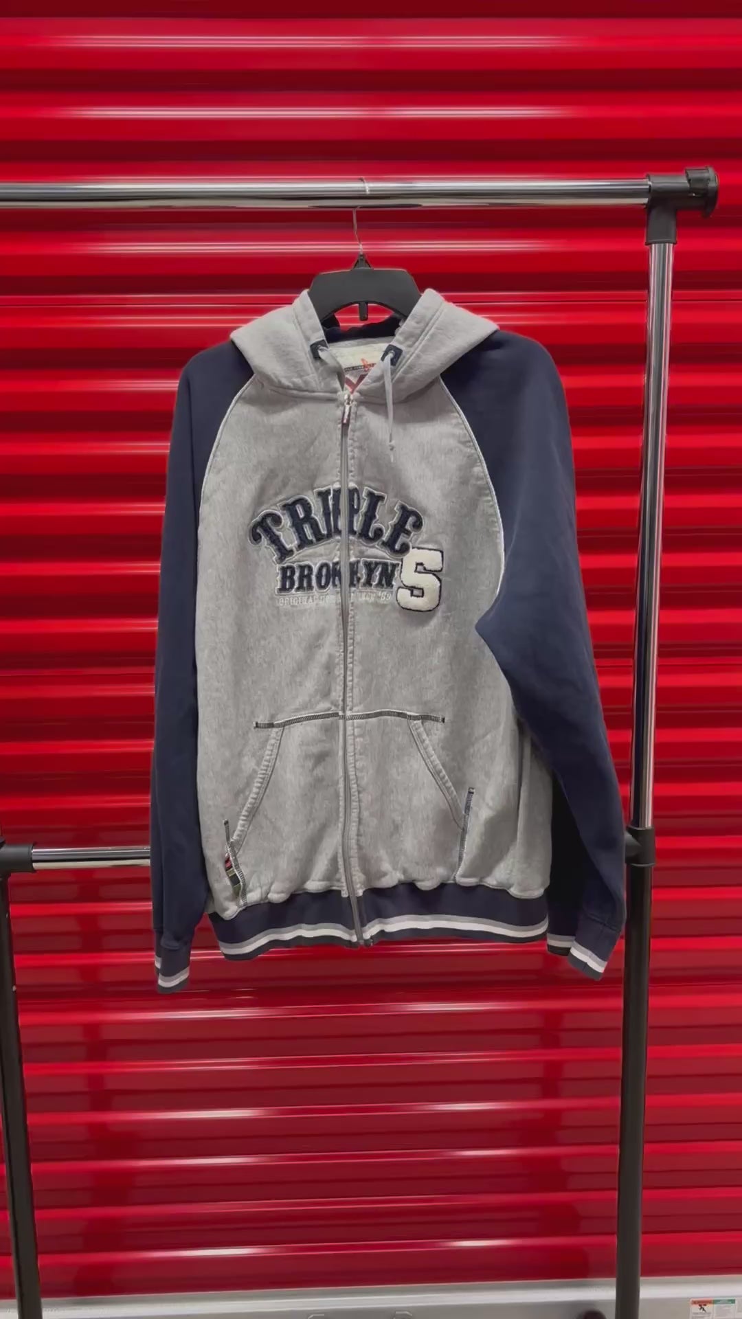 Men's Zip Up Hoodie by Triple 5 Soul x Brooklyn Size: XL