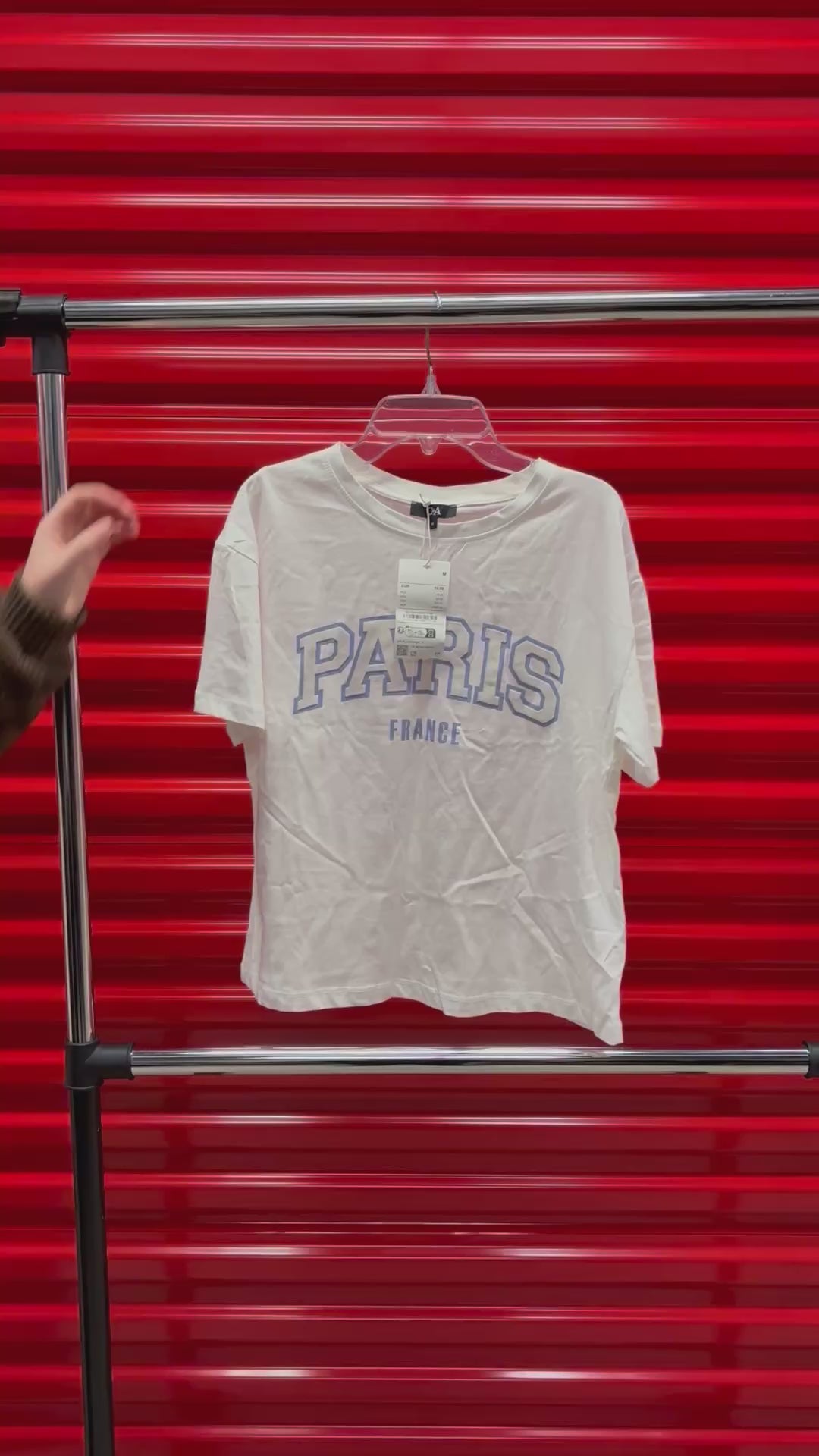 White Paris France Classic Women's T-Shirt Size: M