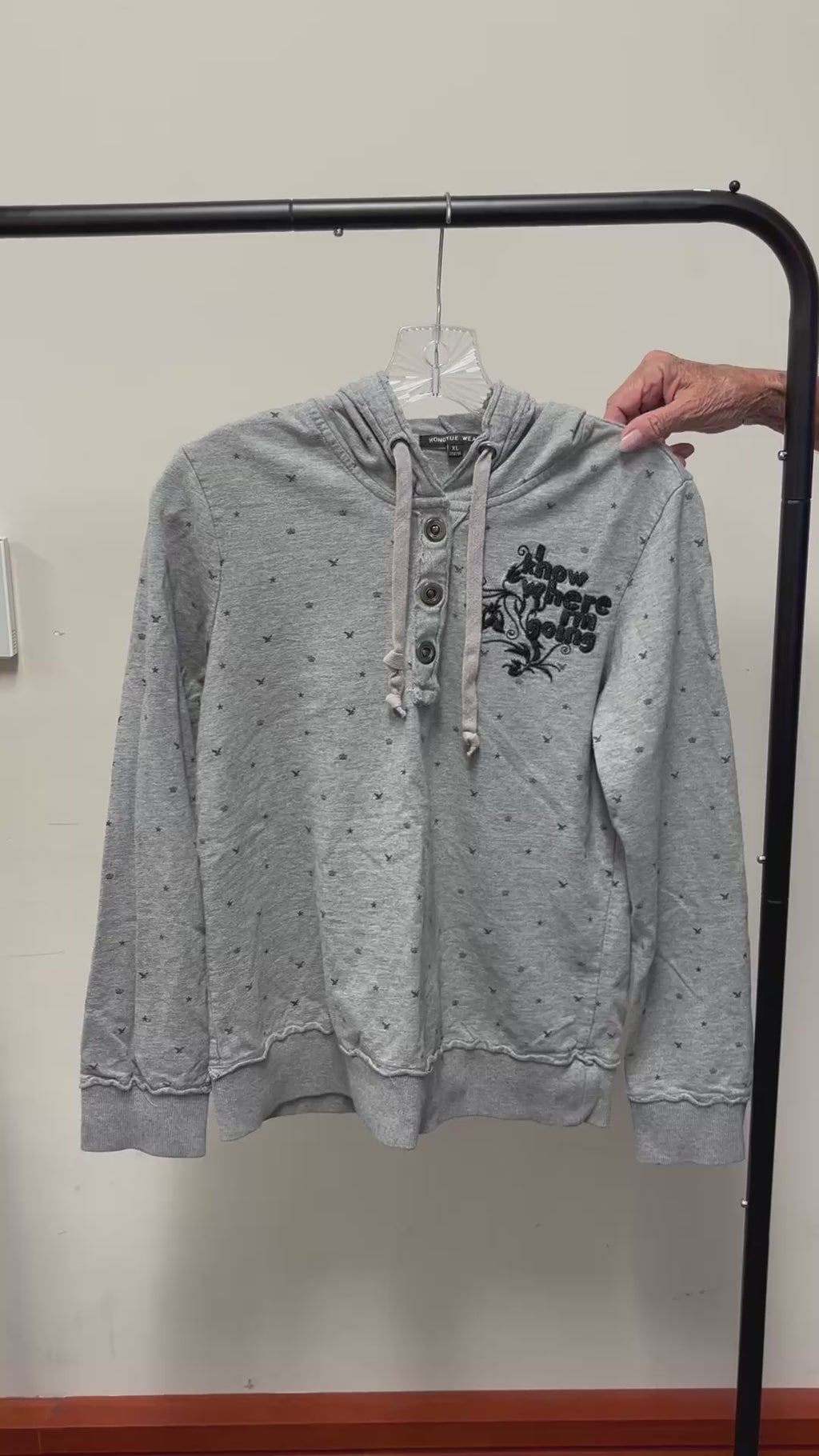 Hongtue Girl's Hoodie "I Know Where I'm Going" Size: XL