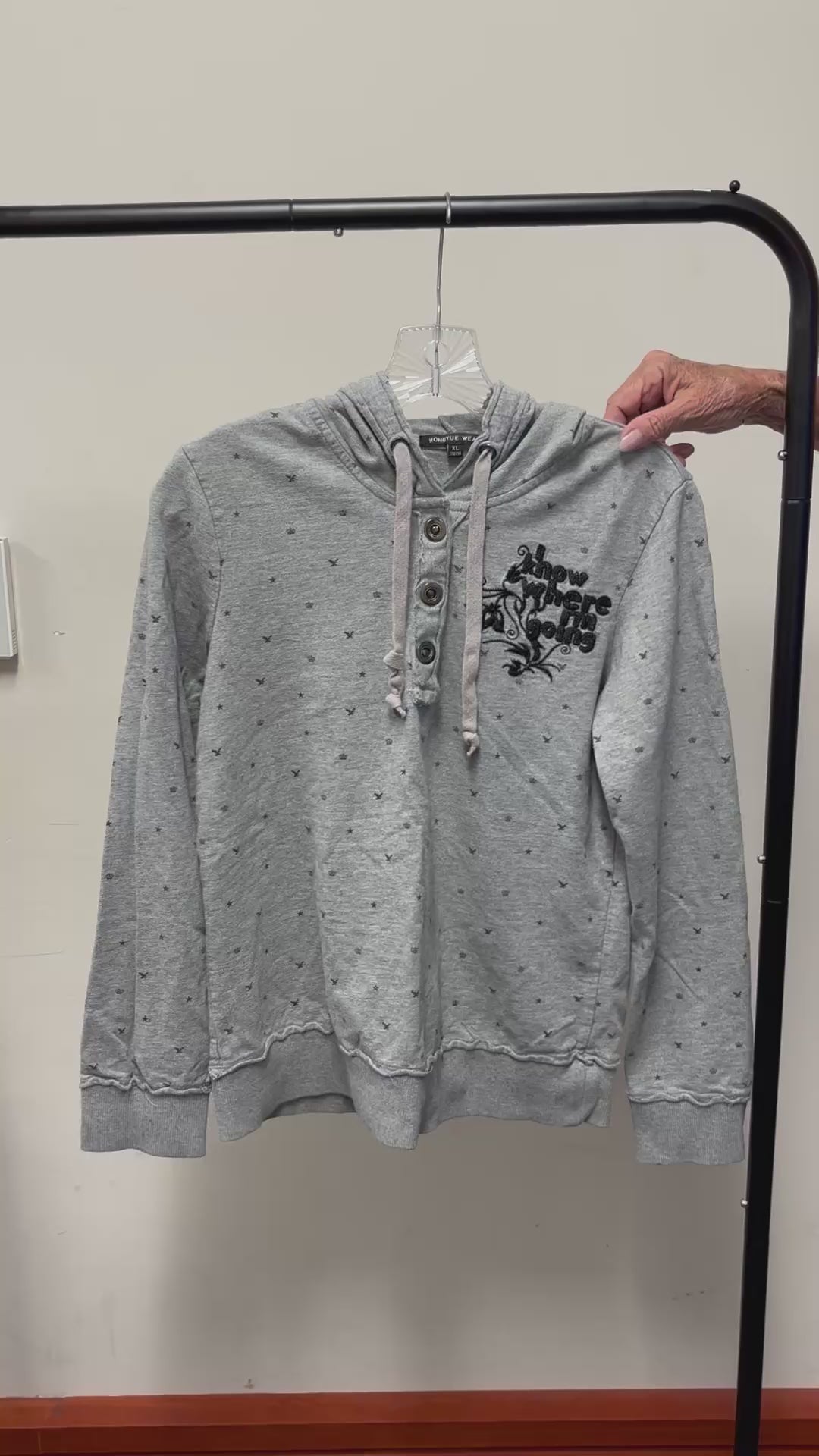 Hongtue Girl's Hoodie "I Know Where I'm Going" Size: XL