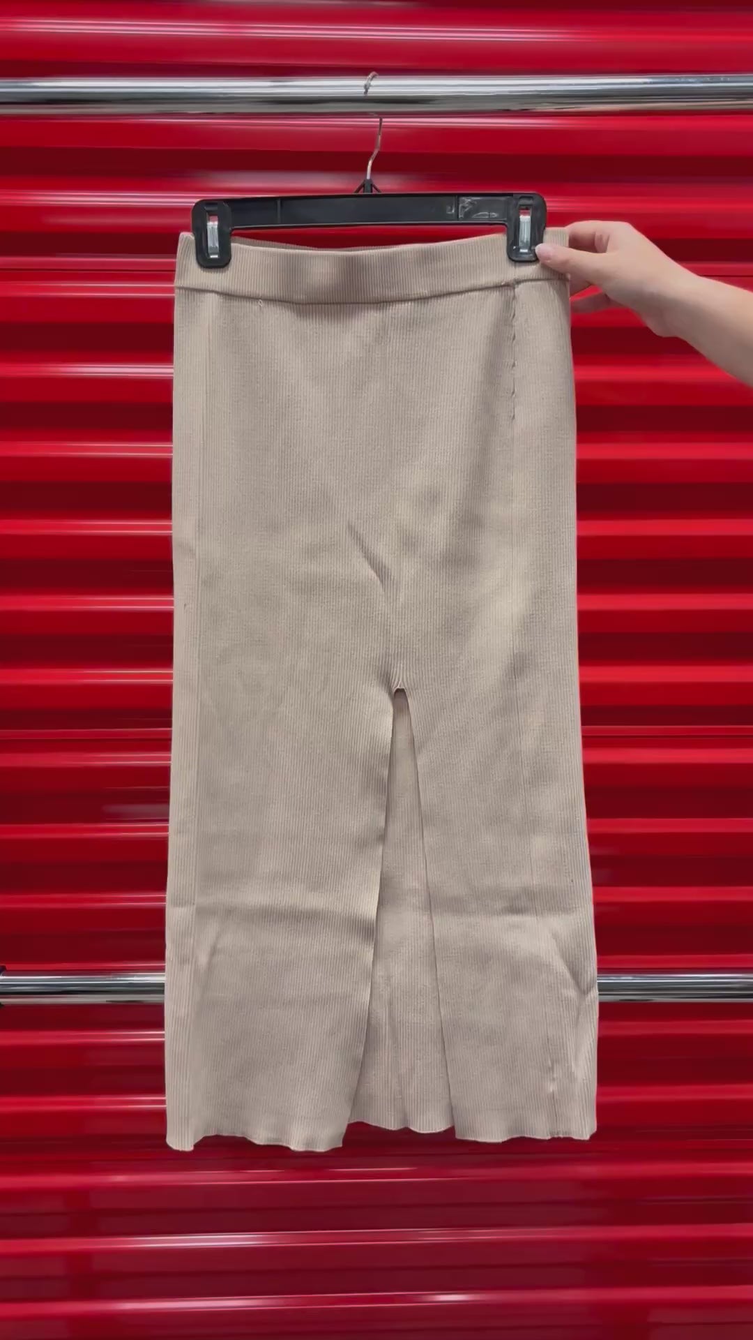 Women's Open-Knit Midi Skirt Size: XS
