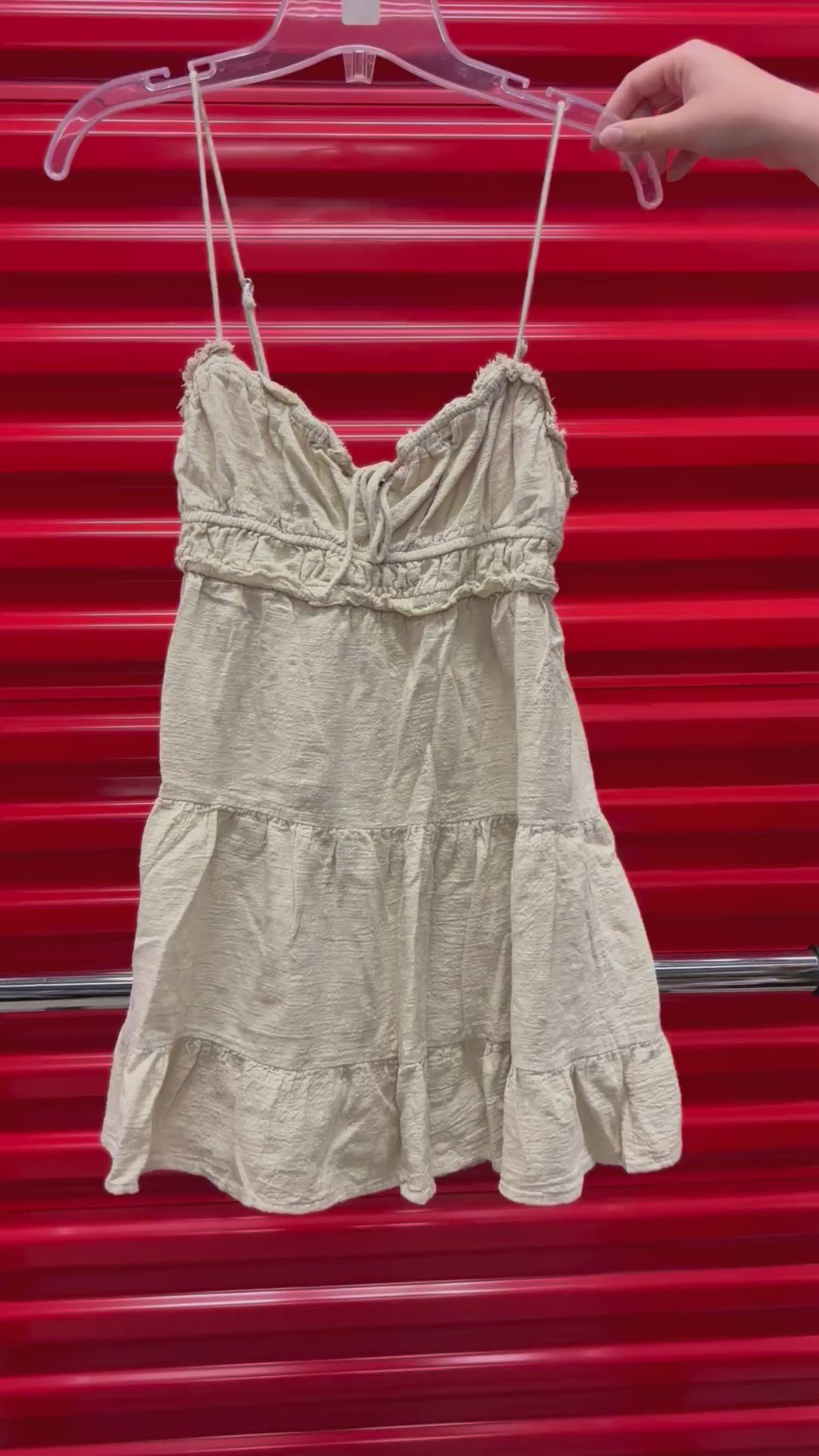 Women's Bershka Textured Ruffled Mini Dress