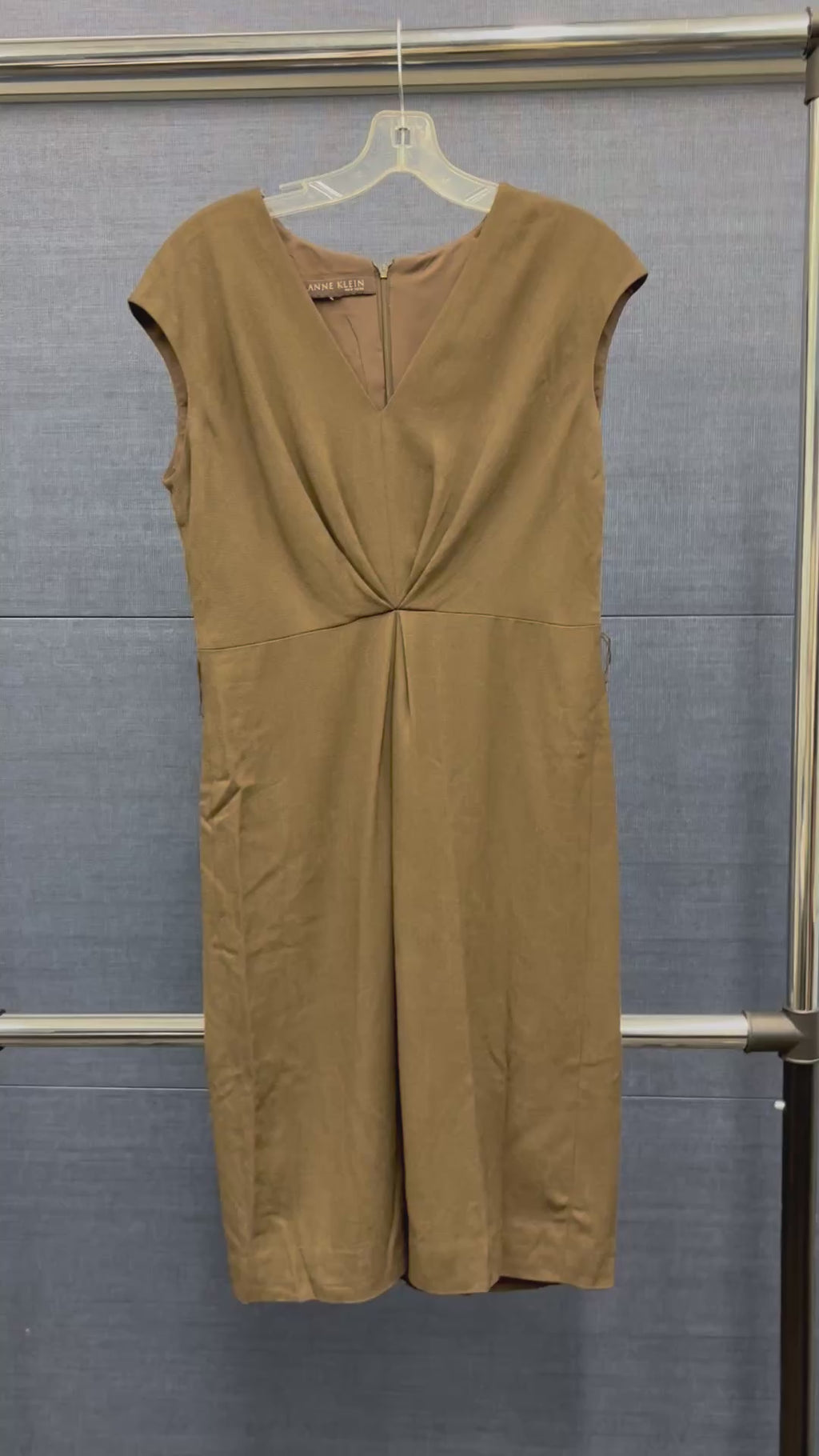Anne Klein Sleeveless Brown Sheath Dress Size 6