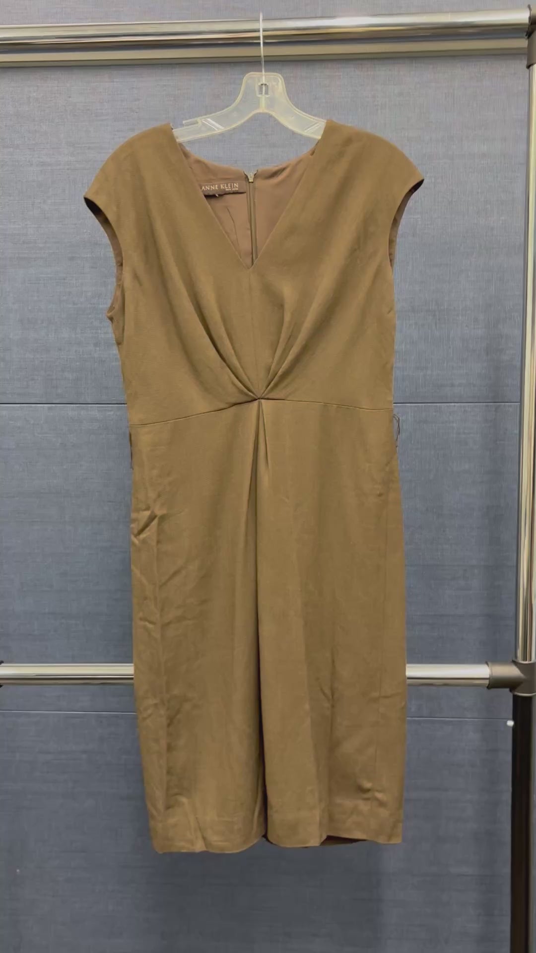 Anne Klein Sleeveless Brown Sheath Dress Size 6