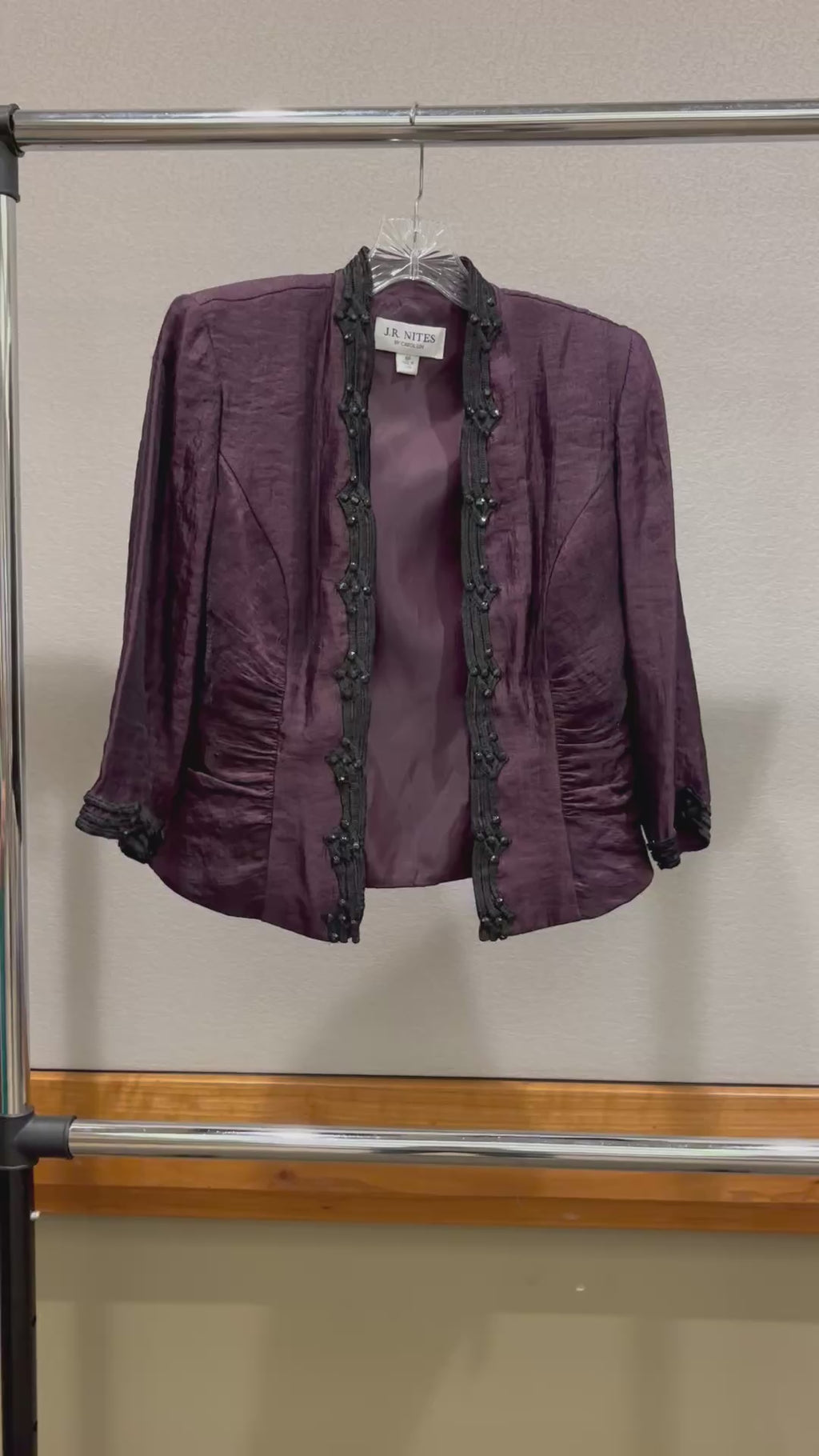 J.R. Nites by Carol Lin Purple Jacket Size: 6P