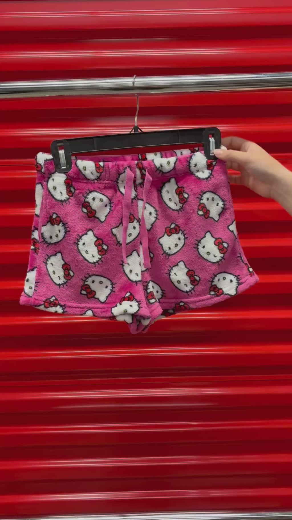 Hello Kitty Sanrio Fuzzy Soft Touch Pajama Shorts Women Size: XS
